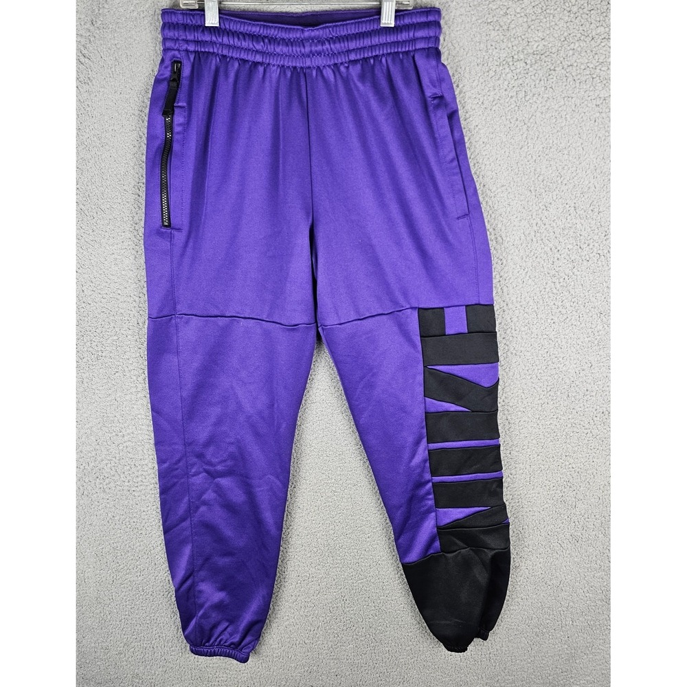 Nike Basketball Jogger Pants Mens Medium Therma-Fit Big Logo Athletic DA6368-547